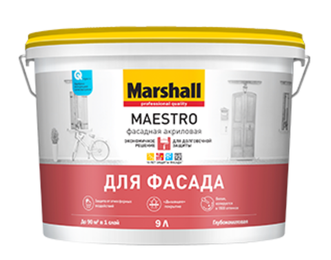 Marshall Maestro Фасадная Краска на водной основе для минеральных фасадов