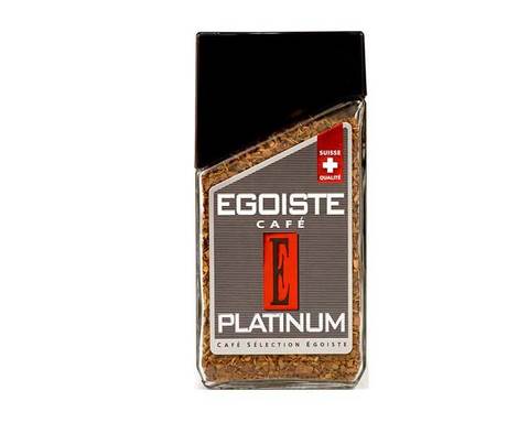 Кофе растворимый Egoiste Platinum, 100 г стеклянная банка