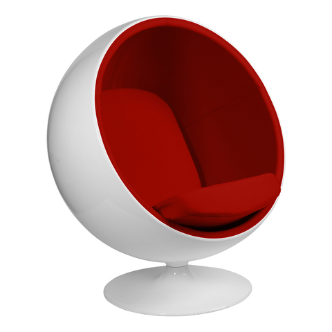 Кресло Eero Aarnio Style Ball Chair красная ткань