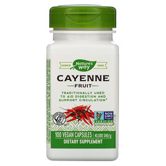 Nature's Way, Cayenne Fruit, 40,000 SHU/g, 100 Vegan Capsules