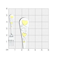 2302010008- Вилка детская «Сердце», серебро с позолотой