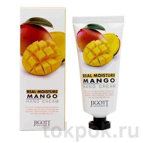 Крем для рук с экстрактом манго Jigott Real moisture Mango Hand Cream, 100 мл