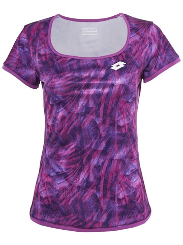 Женская теннисная футболка Lotto Top Ten W Tee PRT PL - purple willow