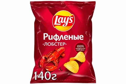 Чипсы LAY`S Рифленые Лобстер 140 г м/у РОССИЯ