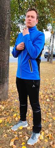 Утеплённый лыжный костюм ArsWear Blue Professional с лямками мужской