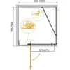 Cezares SLIDER-AH-1-80-90/100-GRIGIO-GM SLIDER-AH-1-80-90/100-GRIGIO-GM Душевой уголок