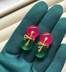 Серьги-пусеты TORY BURCH двухцветные