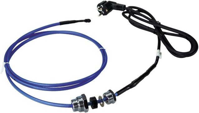 Саморегулирующийся нагревательный кабель Ридан Pipeheat-15, 8 м, 120 Вт с вилкой