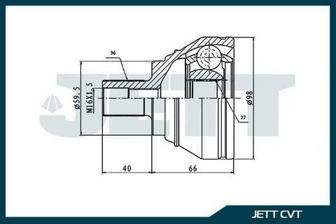 ШРУС внешний JETT V43-3002