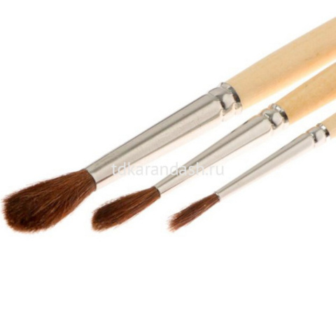 Набор кистей пони 3шт. круглые (№ 2, 3, 5)
