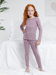 пижама  для девочки  К 1618/бузина,ландыши