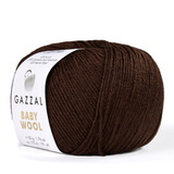 Пряжа Gazzal Baby Wool 807 шоколад