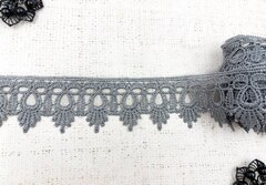 Кружево плетеное, ш. 4,5-5 см, светло-серый