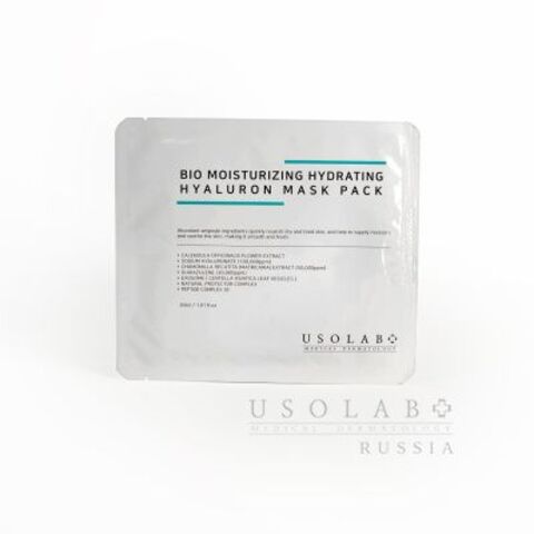 USOLAB Экзосомная маска с гиалуроновой кислотой, 30мл (1 шт) | Bio Moisturizing Hydrating Hyaluron Mask Pack