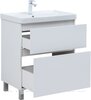 Aquanet 344122 Компл.2 - Тумба Вега 70 напольная 2 ящ. цв. белый глянец (344122)