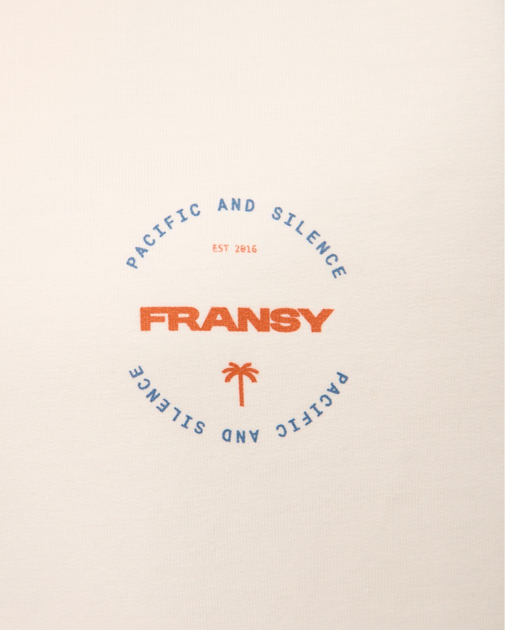 Футболка 03, ТИШИНА И УМИРОТВОРЕНИЕ, сине-оранжевая