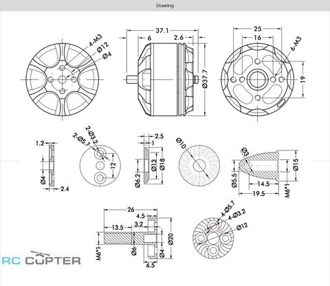 T-Motor MN3110 KV780 (9-12", 3-6S, 1.2 кг)