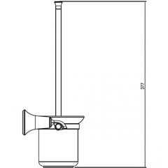 Держатель для туалетной щетки (ершик) настенный KAISER Bronze II KH-4006 схема