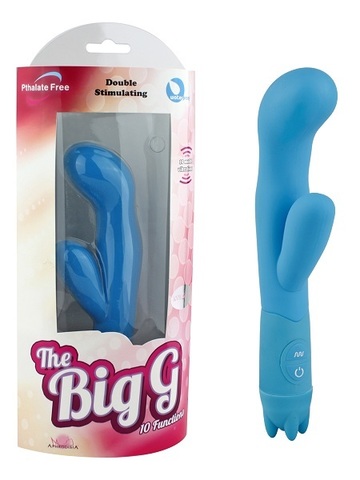 Вибростимулятор точки G The Big G голубого цвета - Howells 86003-blue