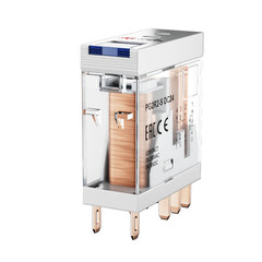 Электромеханическое реле Prompower PG2R2-S DC24  Двухполюсное Номинальный ток 7А, управление 24VDC