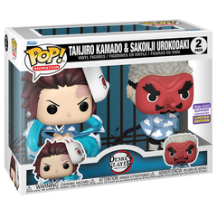 Фигурка Funko POP! Demon Slayer: Tanjiro Kamado & Sakonji Urokodaki (Funkon 2023 Exc) (2 pack) (Б/У)