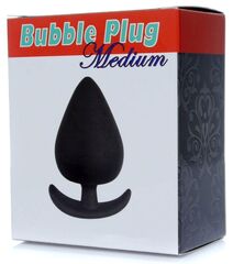 Черная анальная втулка Bubble - 8,5 см. - 