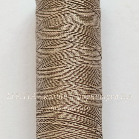 Нить шелковая Gutermann для вышивки, серо-бежевая, 100 м