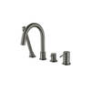 Aquatek AQ1348BGM AQ1348BGM ЕВРОПА смеситель на борт ванны на 4 отв., шлиф. черный хром