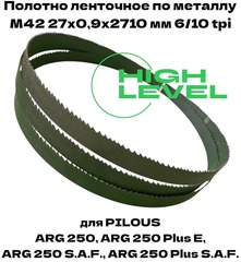 Полотно ленточное по металлу 27х0,9х2710 мм 6/10 tpi для PILOUS ARG 250