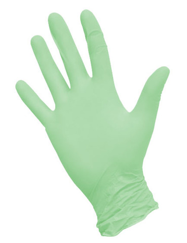 Перчатки косметические нитриловые Зеленые р. M (100 штук - 50 пар)