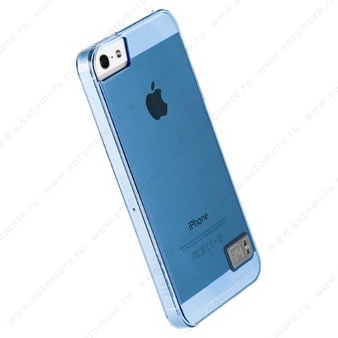 Накладка HOCO для iPhone SE/ 5s/ 5C/ 5 - HOCO Crystal Colorful protective case Tran-blue