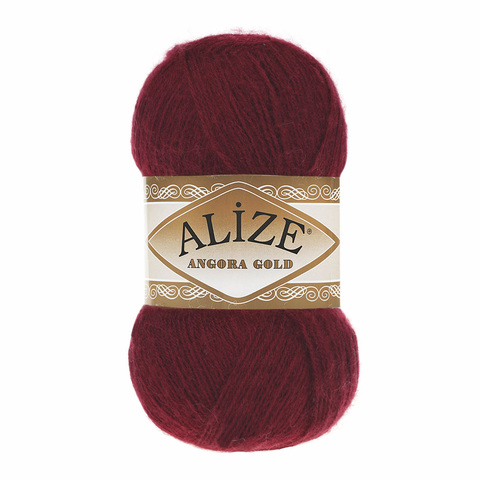 Пряжа Alize Angora Gold 57 бордо