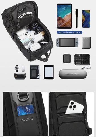 Картинка рюкзак однолямочный Ozuko 9661 camo - 3