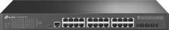 TP-Link TL-SG3428X-UPS JetStream 24 портовый гигабитный управляемый коммутатор уровня 2+ с 4 слотами SFP+ 10GE и ИБП
