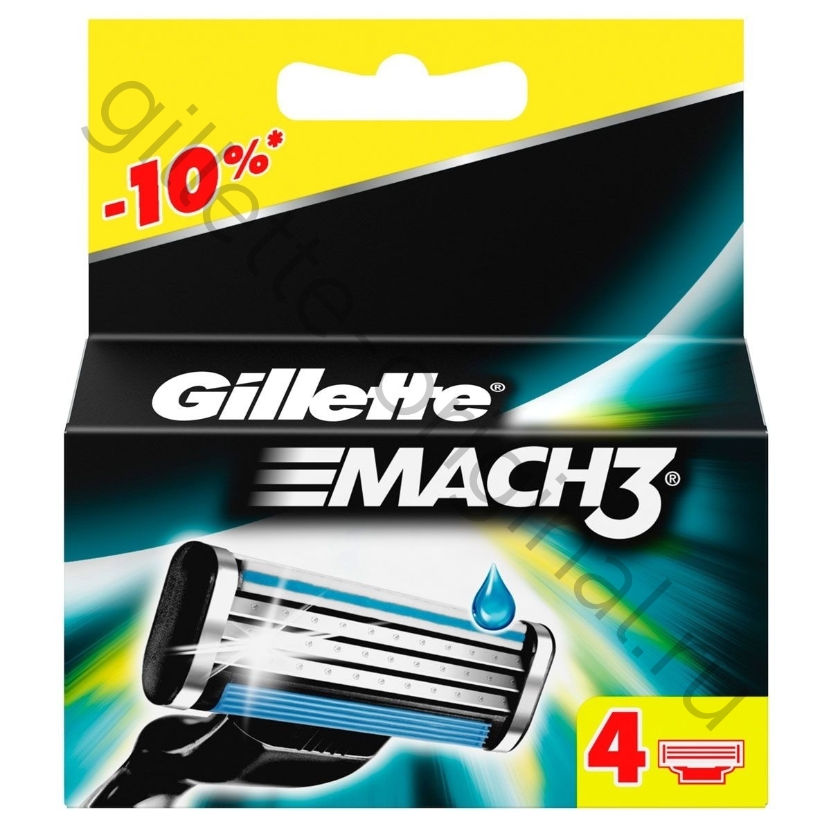 Сменные кассеты для бритья Gillette MACH3 (4 кассеты в упаковке)