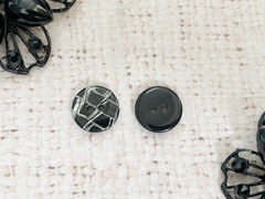 Пуговицы, 2 прокола, d 13 мм, чёрный