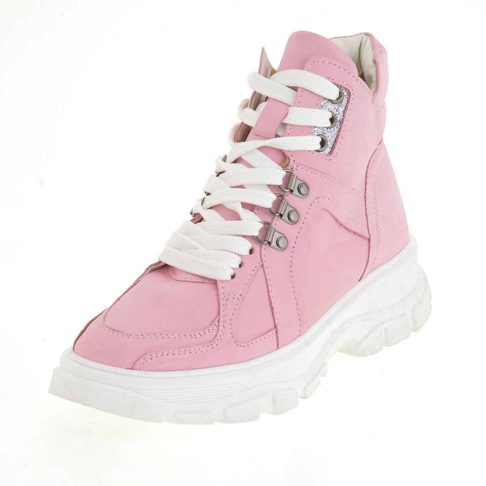 Розовые женские ботинки 
