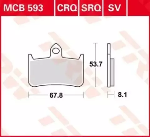 Колодки тормозные дисковые MCB593SV