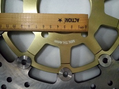 Диск тормозной передний  на KAWASAKI  ZX 6R  NINJA / ABS 636, Z 800 / ABS, VERSYS 1000,  Z 1000 / ABS, ZX 10R / abs  1000, ZX 14R / ABS 1000, GTR  1400, ZZR-ABS 1400 золотой