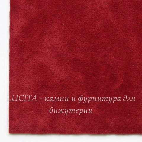 Замша искусств., темно-красная, лист 30х20 см