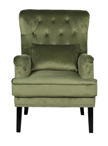 Кресло велюровое светло-зеленое (с подушкой) (24YJ-7004-040) Garda Decor