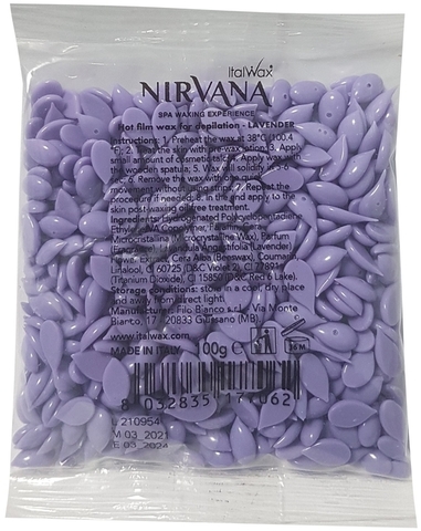 Воск горячий (пленочный)  ITALWAX Nirvana (Лаванда) гранулы, 100 гр