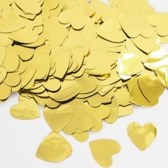 Конфетти фольга Сердце, Золото, 1,5 см, 50 г, 1 уп.