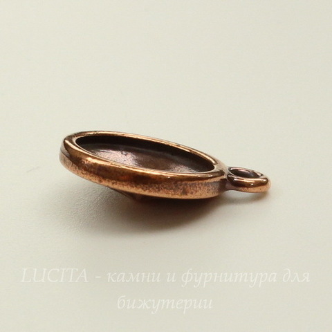 Сеттинг - основа - подвеска TierraCast "Грани" для страза 12 мм (цвет-античная медь)