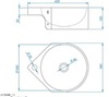 Mediclinics SNLM64CS Раковина угловая 42х42