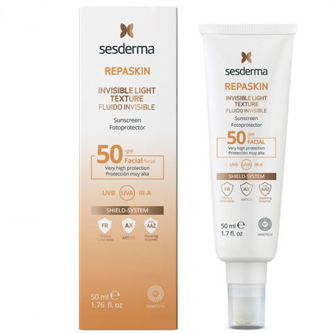 Sesderma REPASKIN: Средство солнцезащитное сверхлегкое для лица СЗФ50 (INVISIBLE LIGHT TEXTURE Facial Sunscreen SPF50)