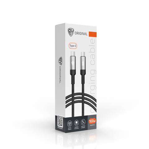 Кабель для зарядки Power BY, Type-C-Type-C, 5А, PD 100W
