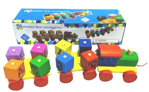 Деревянная игрушка Паровоз сортер в кор., размер 30см*9см*7см