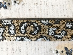 Тесьма "Пайетки на сетке", ш.3,7 см.