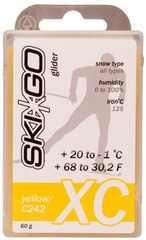 Парафин SkiGo XC Yellow +20/-1, 60 г